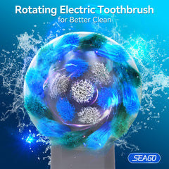 SEAGO SG-2603 blue toothbrush side profile
