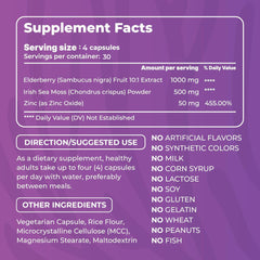 Packaging bottle and label of TrueSeaMoss sea moss capsules
