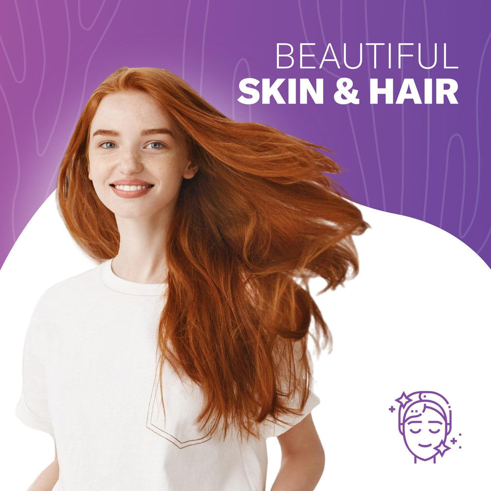 Skin and hair radiance concept with sea moss benefits