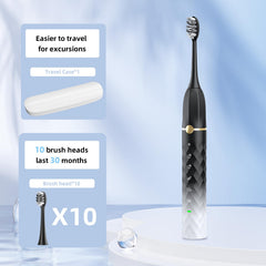 Close-up of replaceable brush heads for Seapeoa toothbrush