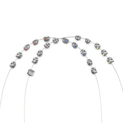 SEAVERRS 1 Pack Temporary Tooth Decoration in Grey with Metal Wires, Metal Bracket and Orthodontic Ligature Ties for Dental Education