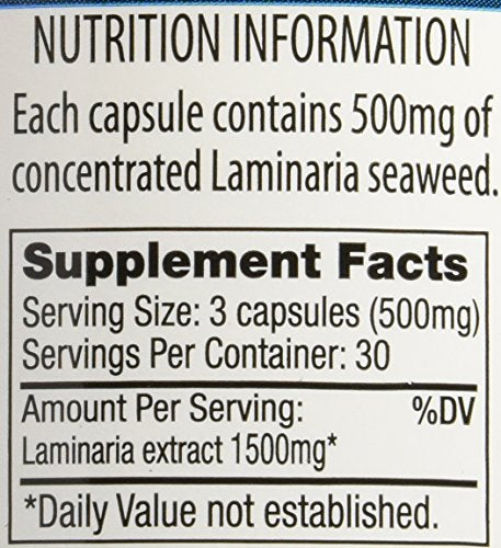 Two bottles of Seaweed Modifilan with 180 capsules total