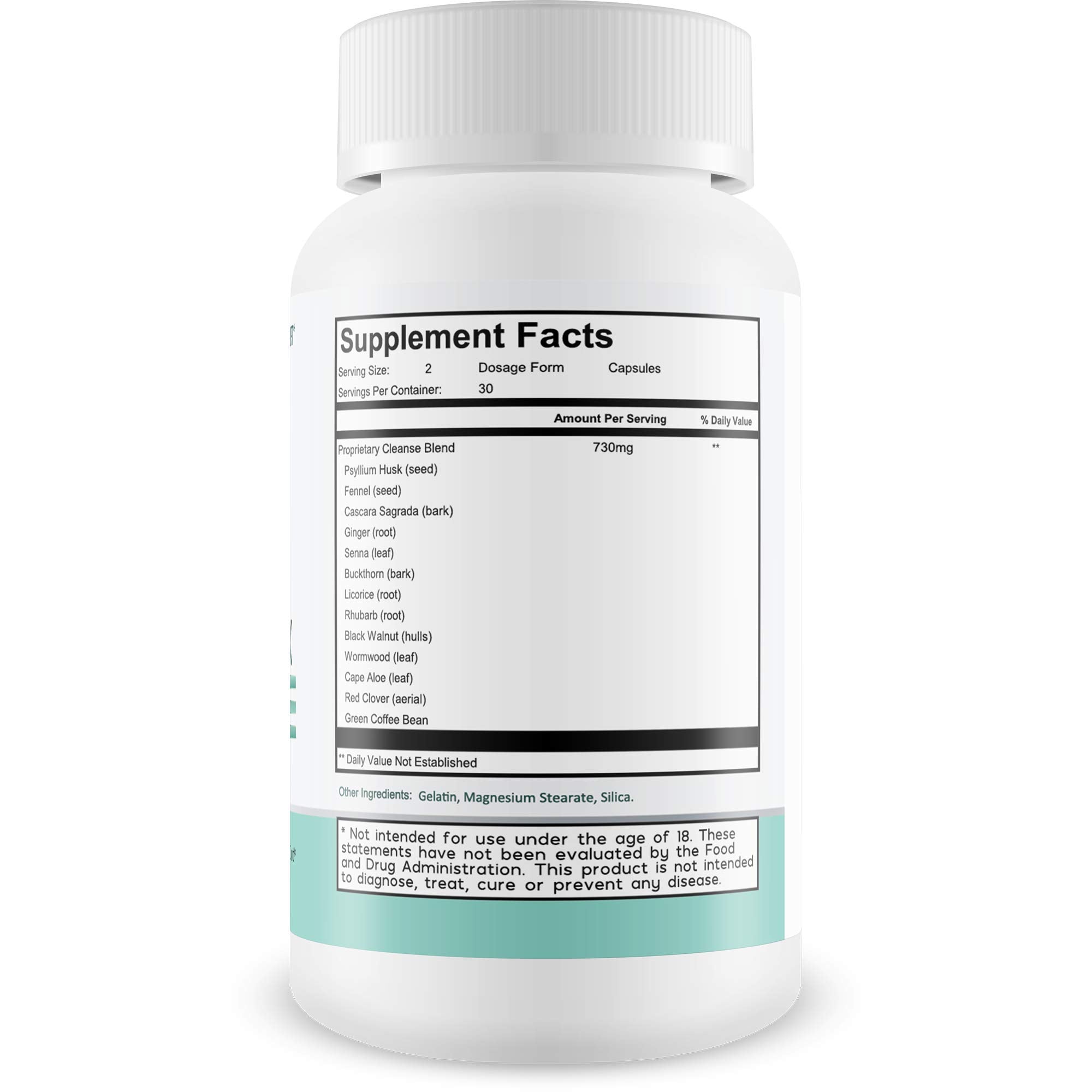 Sebi Detox Cleanse bottle – side profile