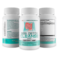 Packaging and bottle on white background