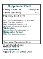 Product label highlighting High Potency and Alcohol-Free notes