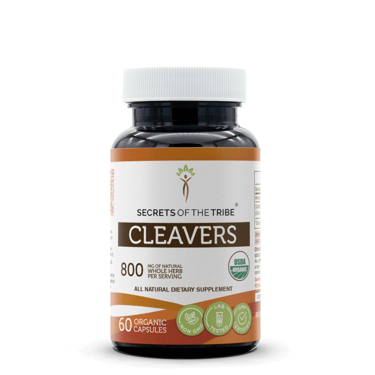 Bottle of Secrets of the Tribe Cleavers USDA Organic 60 Capsules