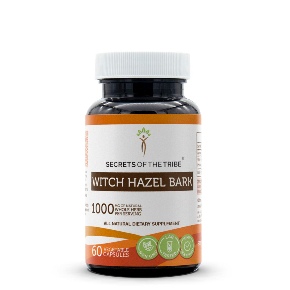 Product image: Secrets of the Tribe Witch Hazel Bark 60 Capsules in vegetable capsules