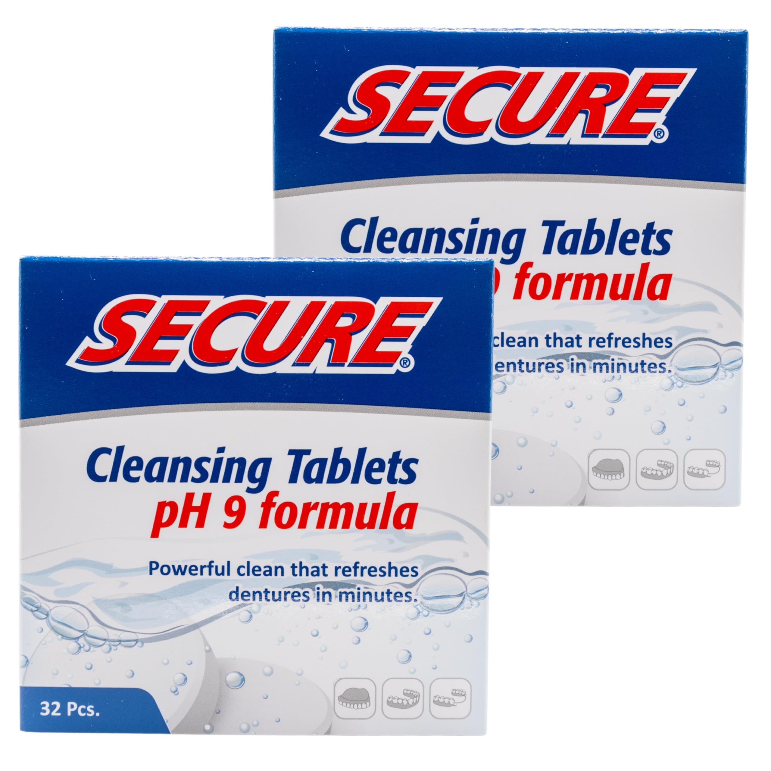 Hero image: Secure Daily Cleansing Tablets 32 tablets in a 2-pack