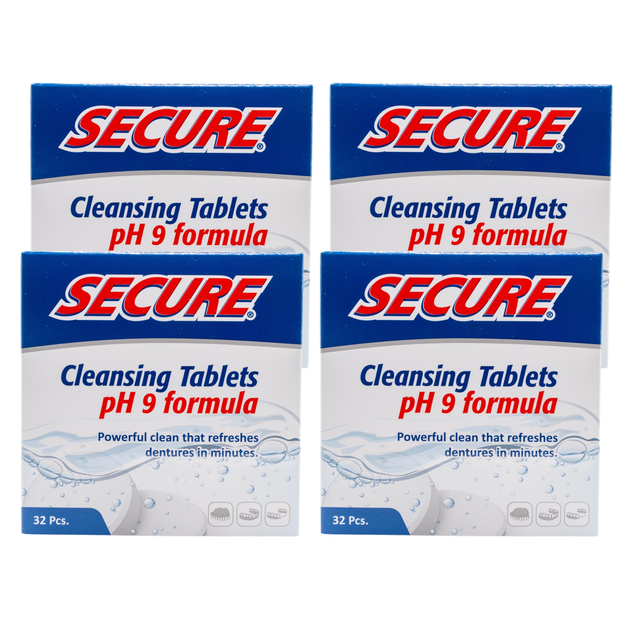 Secure Daily Cleansing Tablets 4-pack packaging