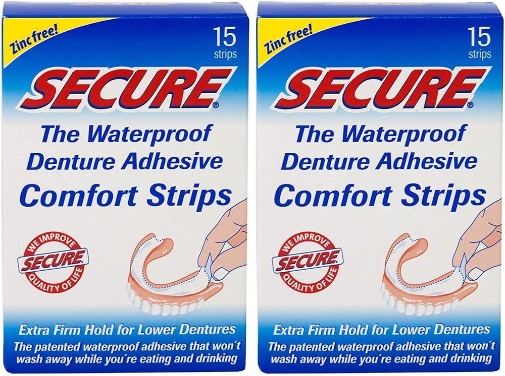 Main product image: Secure Denture Adhesive Strips 2-Pack