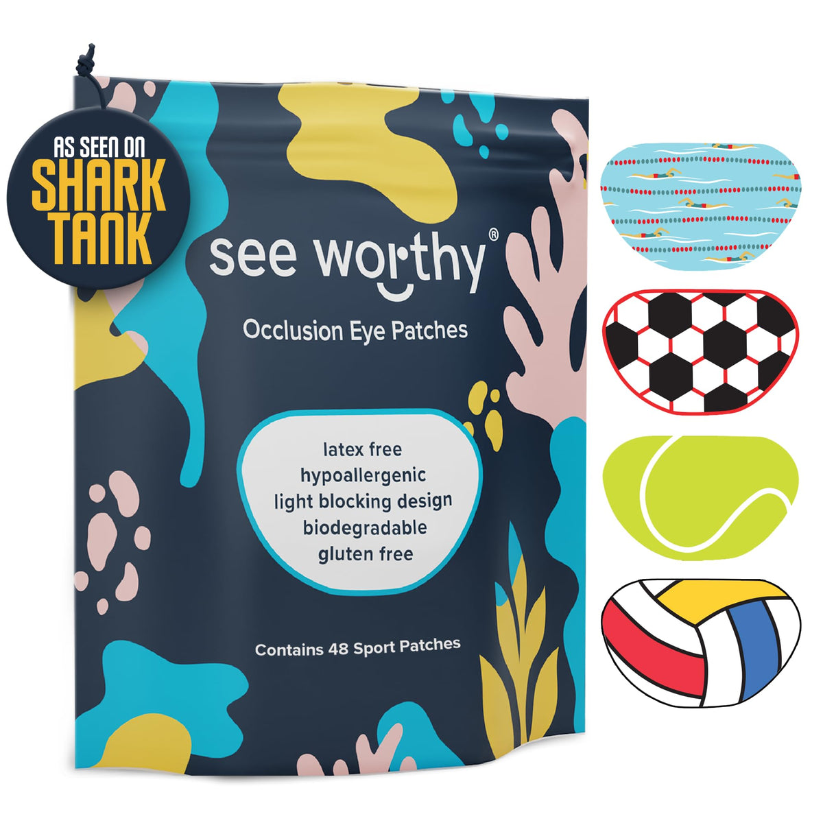 One-size-fits-all See Worthy adhesive eyepatch for kids and adults