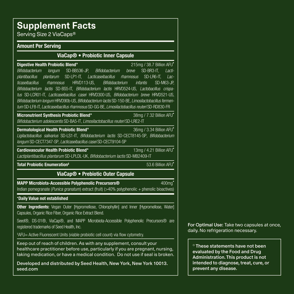Shelf-stable claim highlights no refrigeration needed for Seed DS-01.