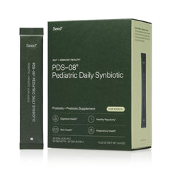 Front view of Seed PDS-08 Pediatric Daily Synbiotic package