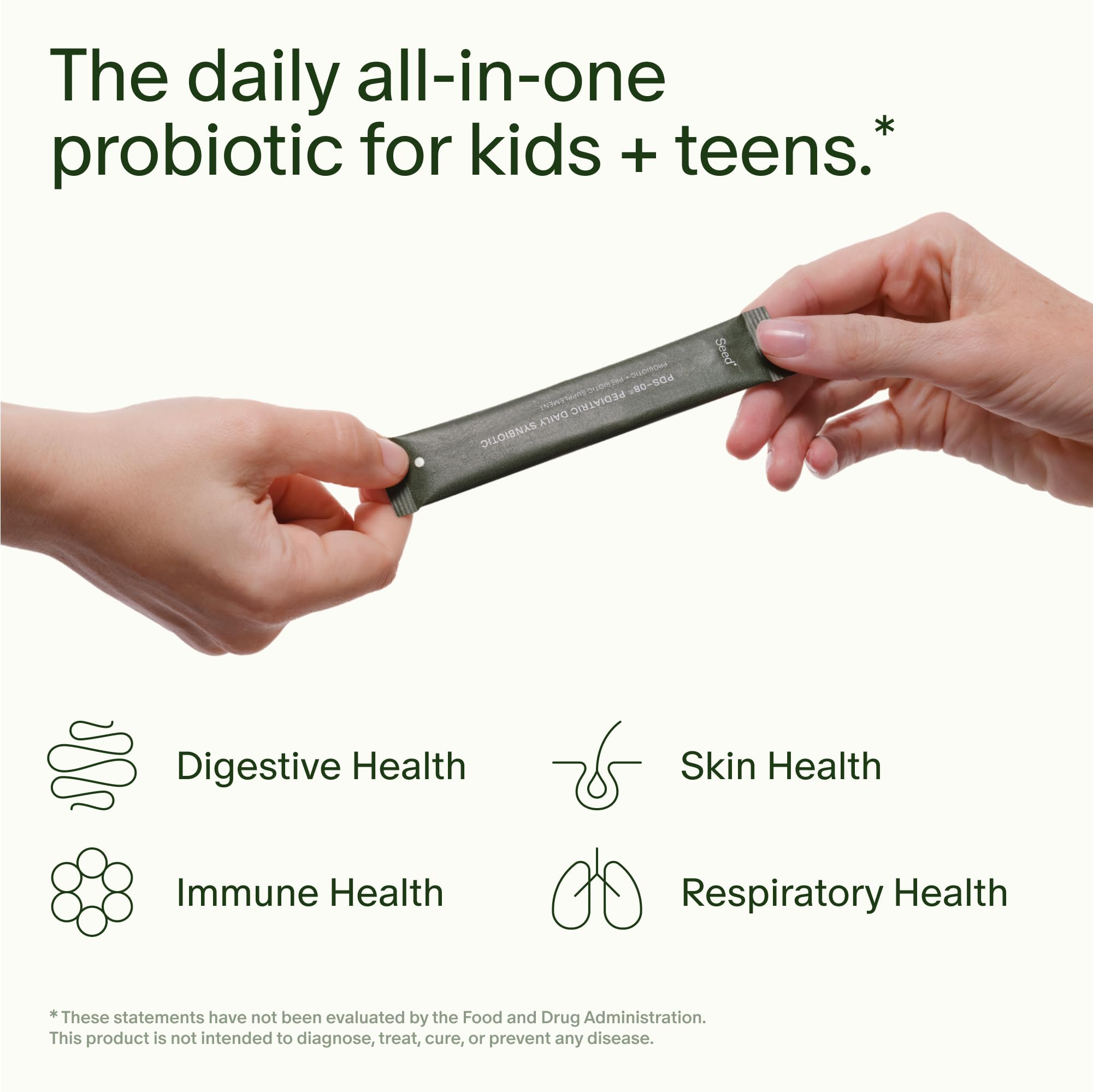 Product label for Seed PDS-08 Pediatric Daily Synbiotic