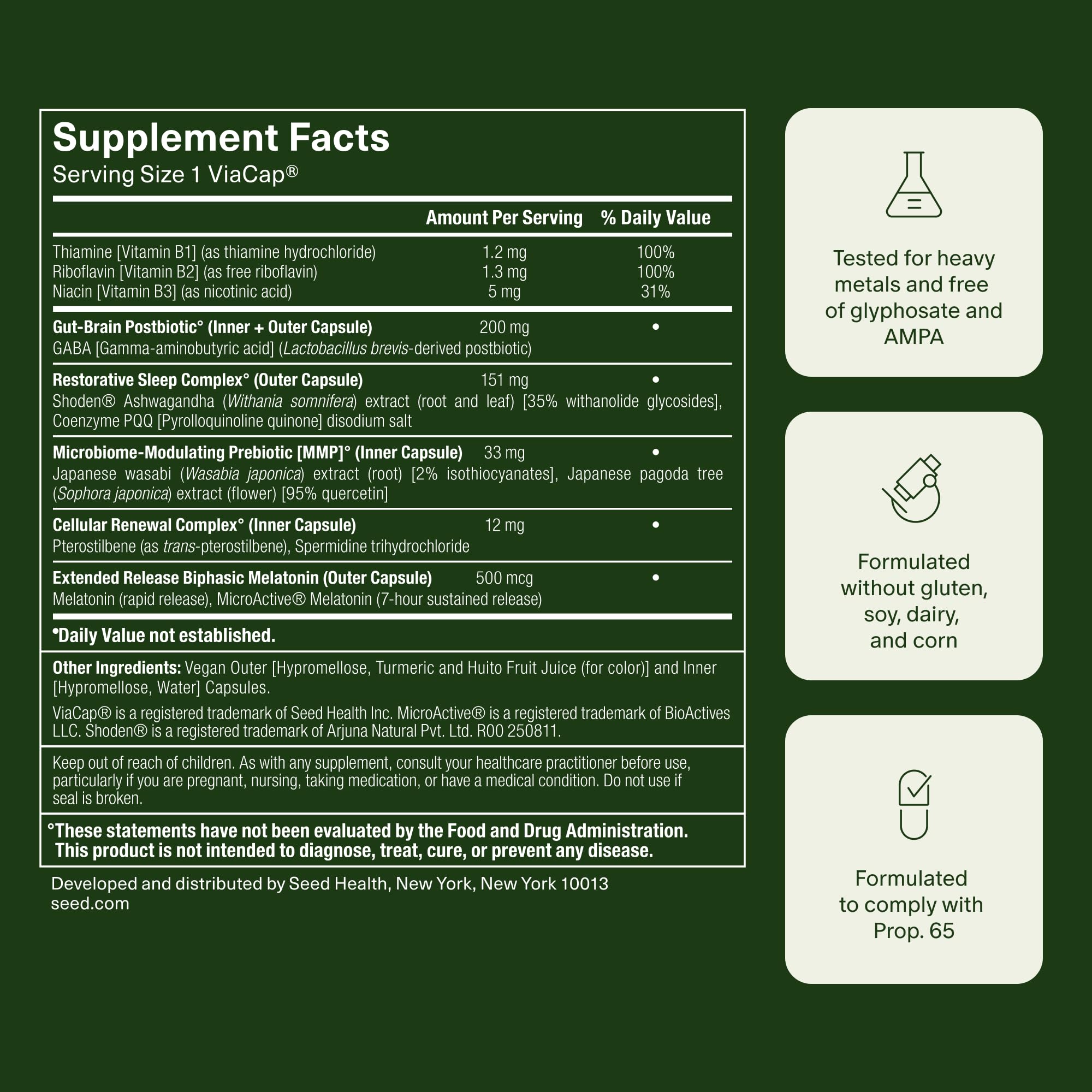 Nighttime routine showing taking PM-02 before bed
