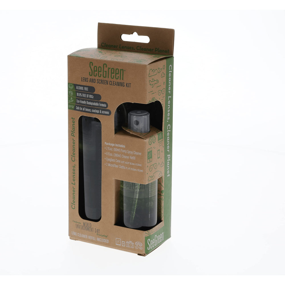 RPET slipcase with microfiber cloths from SEEGREEN Lens and Screen Cleaning Kit