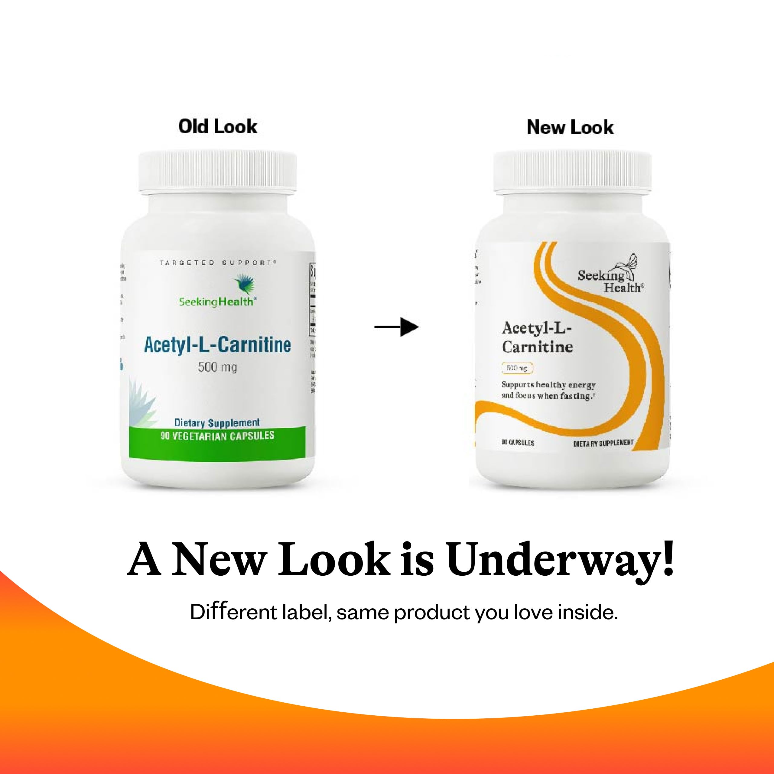 Allergen-friendly seal and label on Seeking Health product