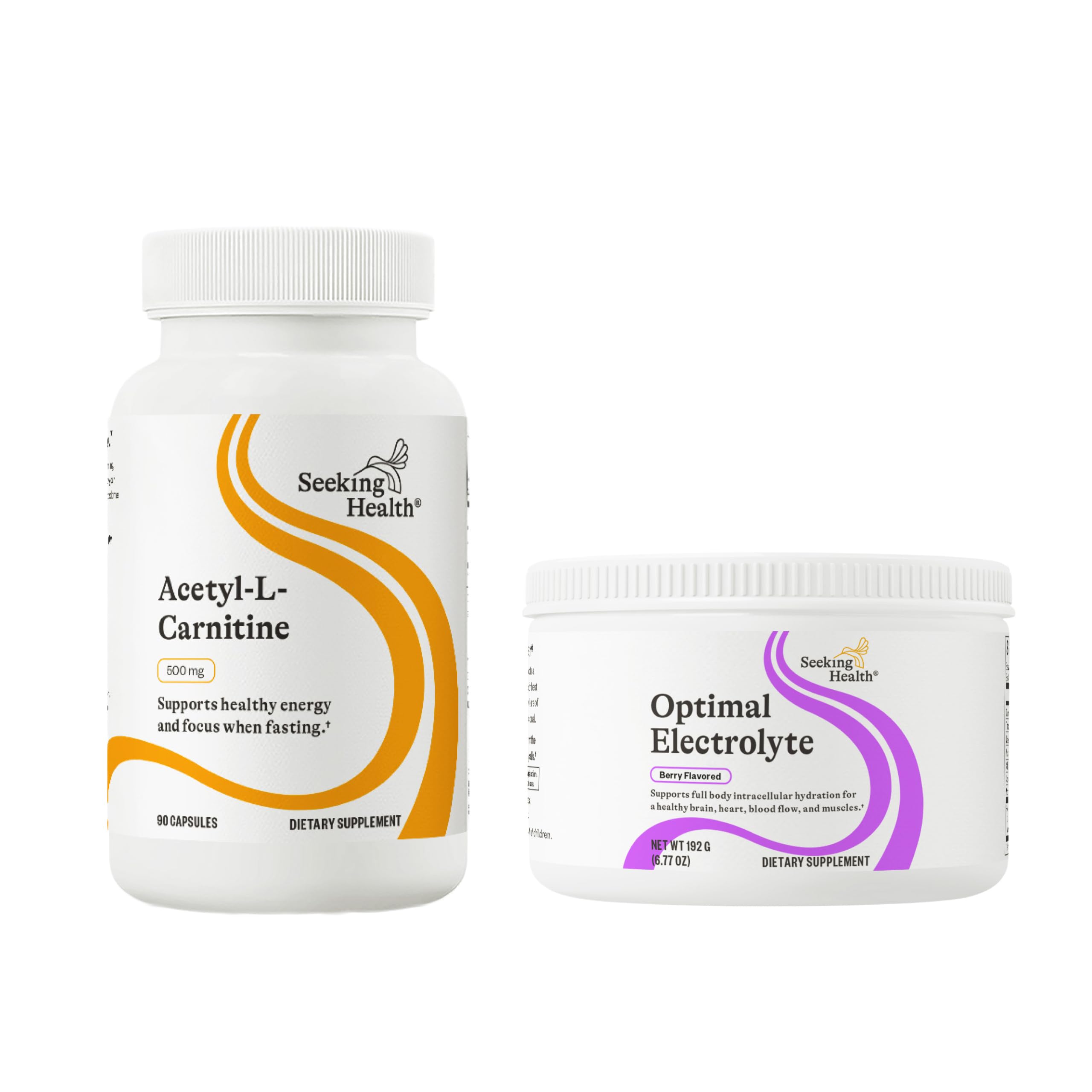 Lifestyle shot showing energy and focus with acetyl-l-carnitine bottle