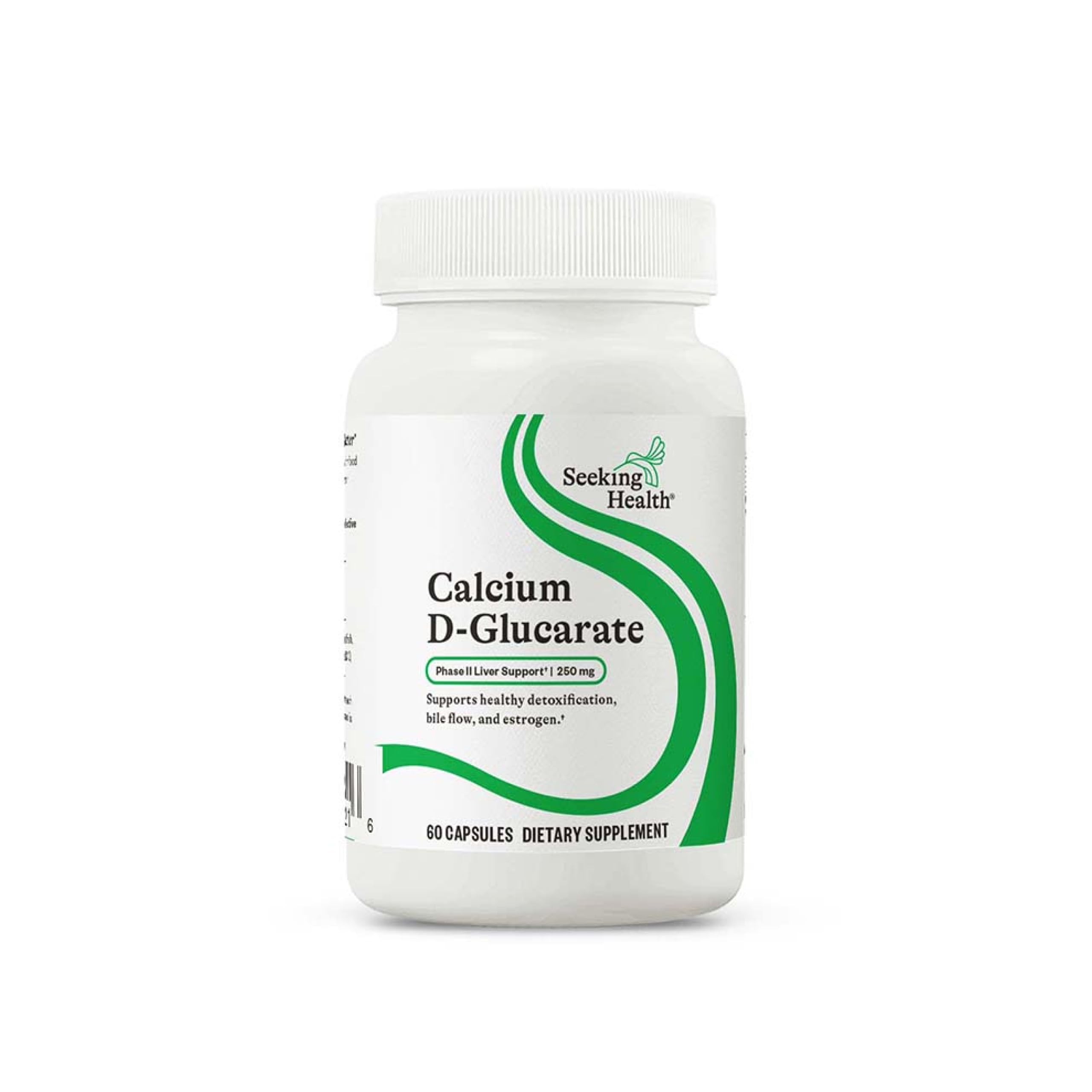Front view of Seeking Health Calcium D-Glucarate bottle