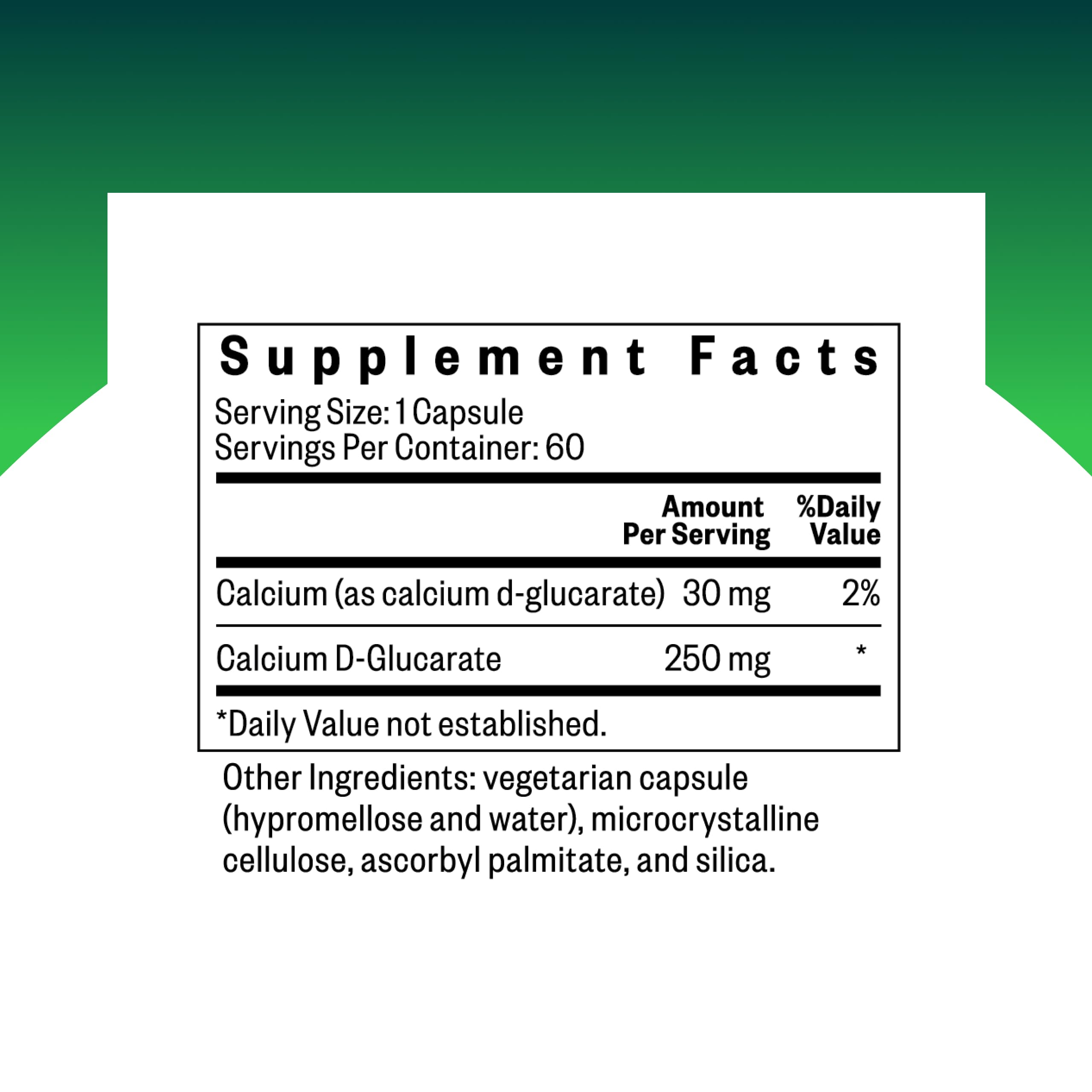 Label showing product name and dosage information