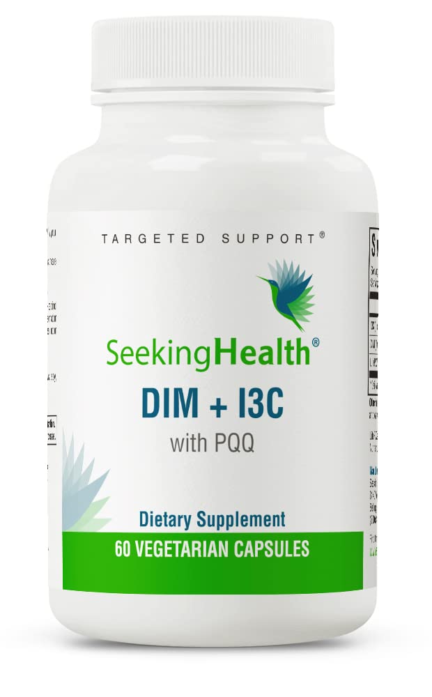 Product bottle of Seeking Health DIM & I3C 400 mg, 60 capsules
