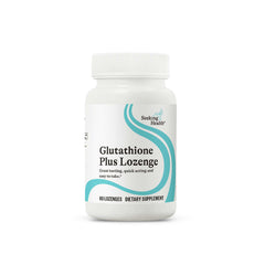 Front view of Seeking Health Glutathione Plus Lozenges bottle