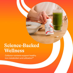 Vitamin C and other cofactors supporting iron metabolism