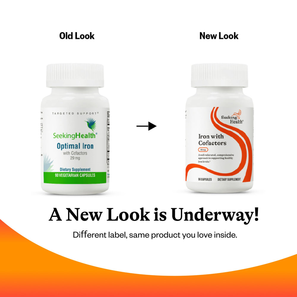 Allergen-free iron supplement label and ingredients