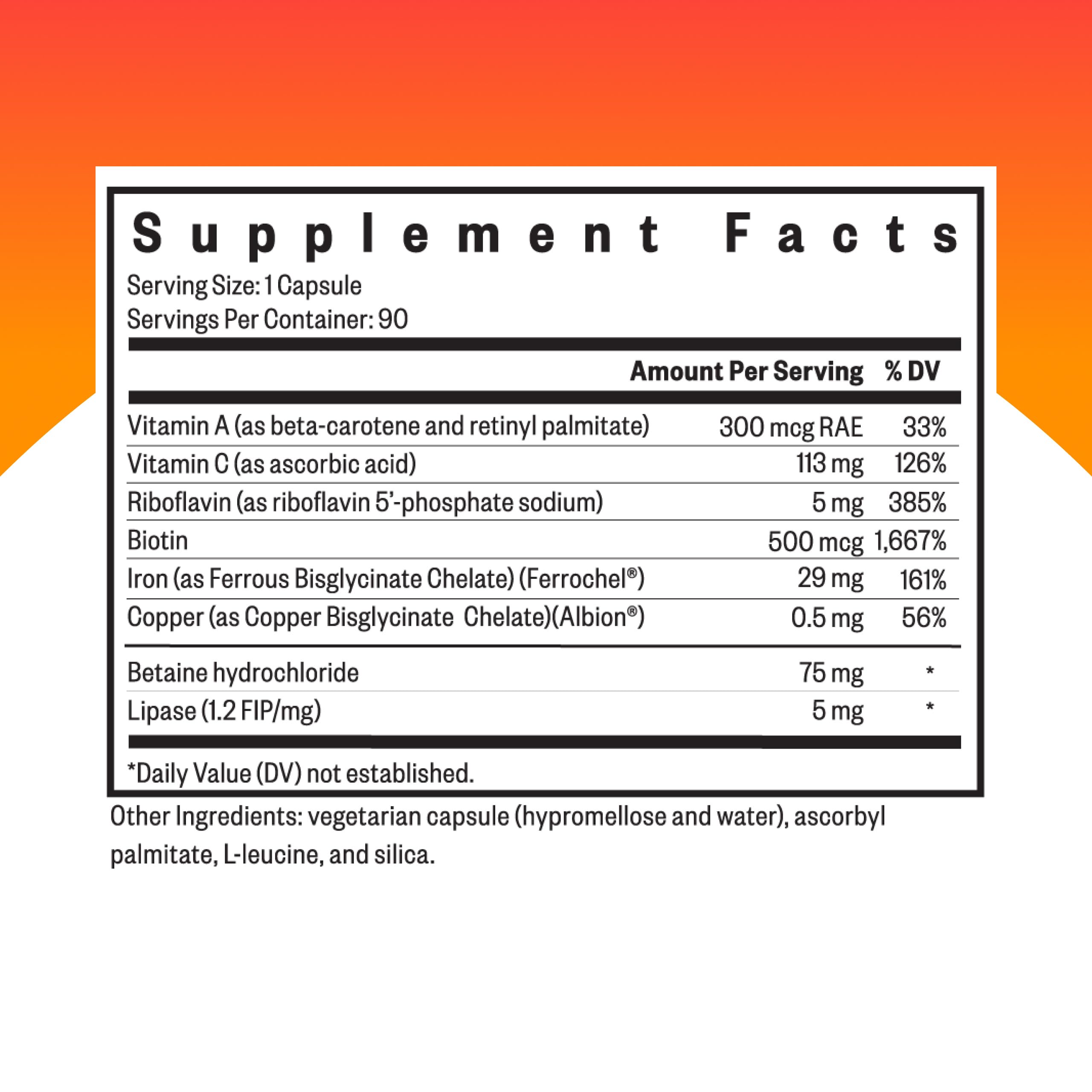 Label of Seeking Health Iron with Cofactors