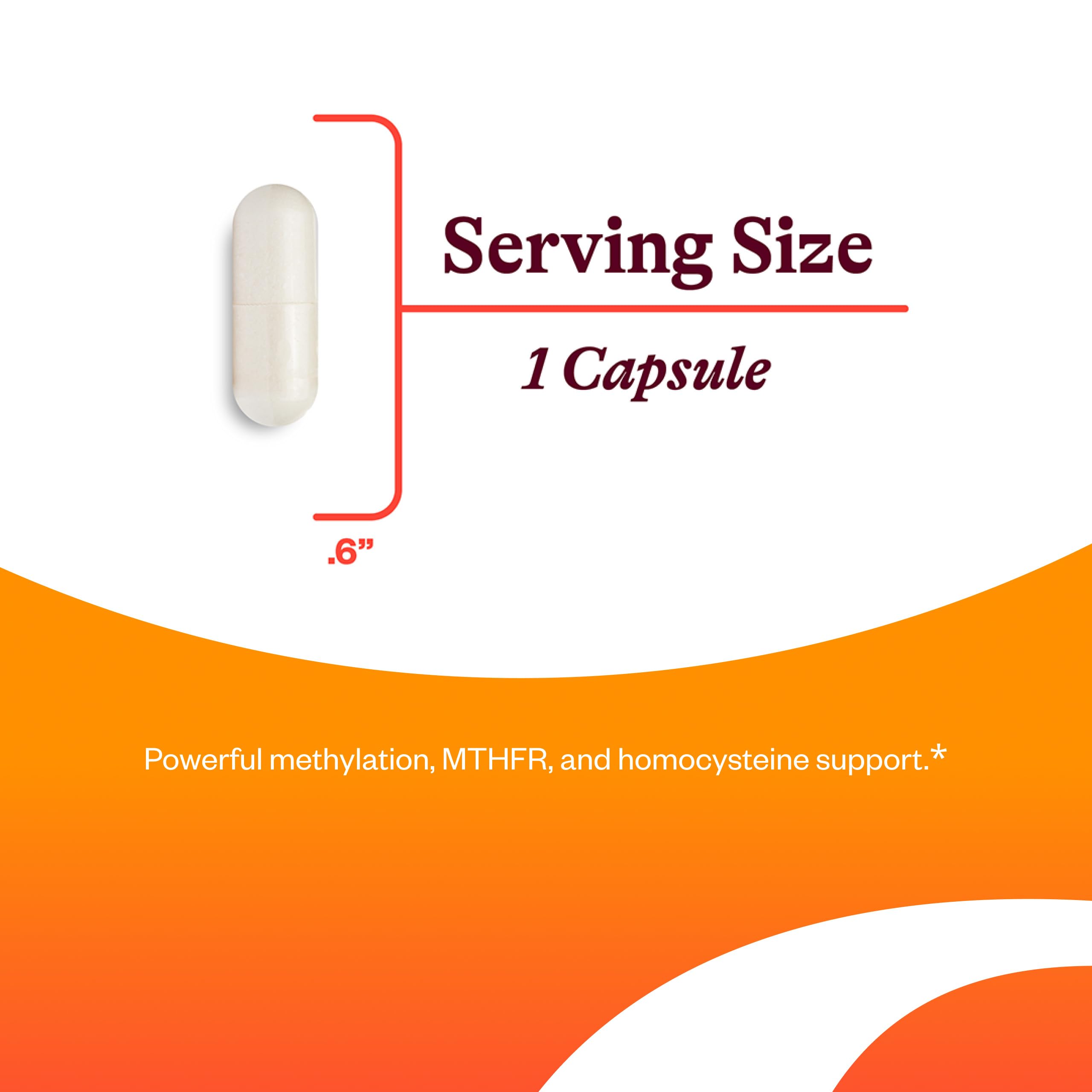 Close-up of L-5-MTHF label with methylfolate content