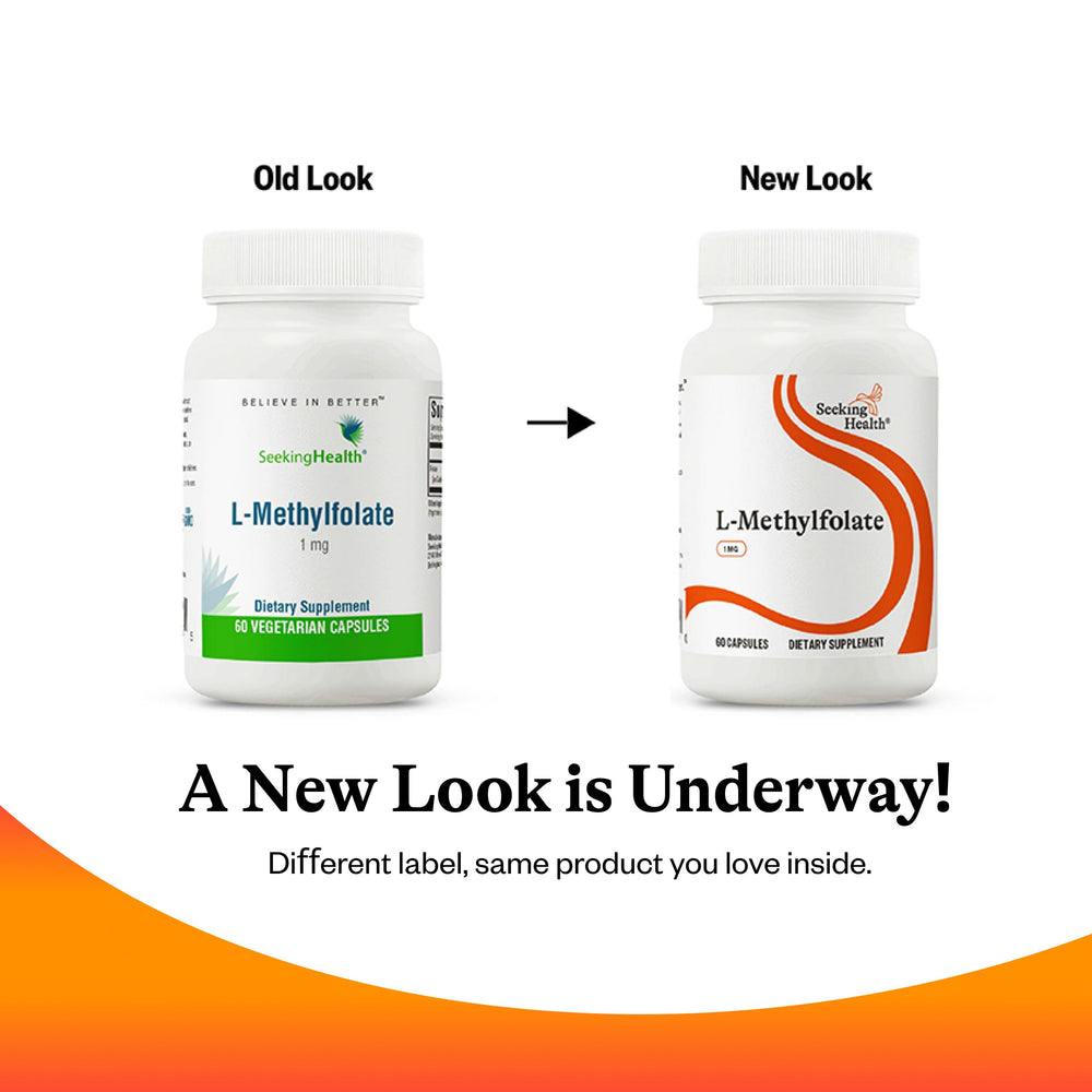 Packaging and branding detail for Seeking Health L-Methylfolate