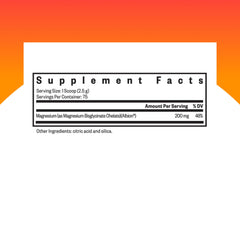 Scoop of magnesium glycinate powder