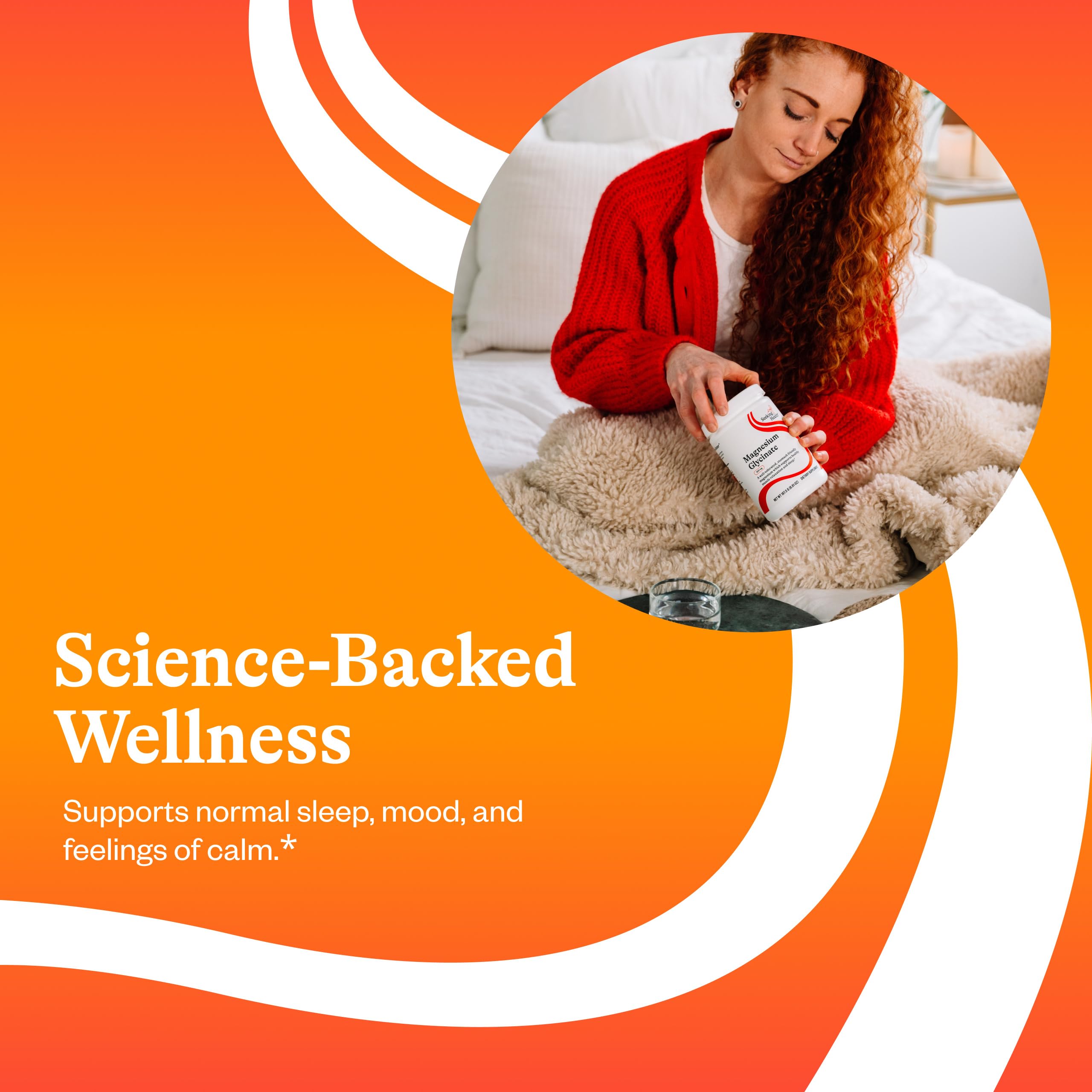 Scoop of magnesium glycinate powder stirred into a beverage