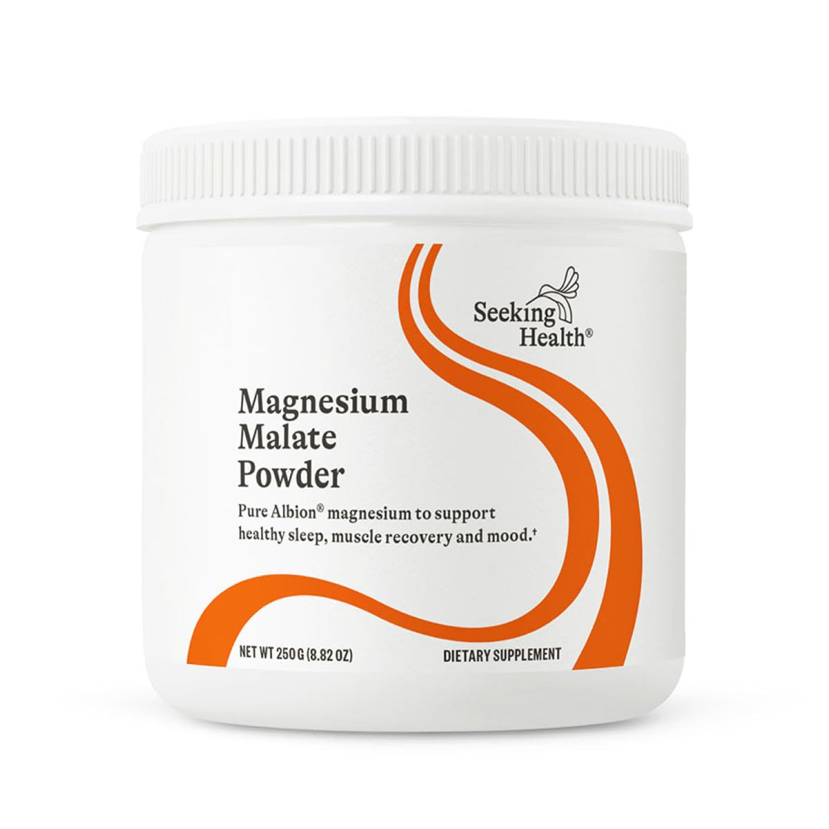 Front view of Seeking Health Magnesium Malate Powder 500 mg bottle