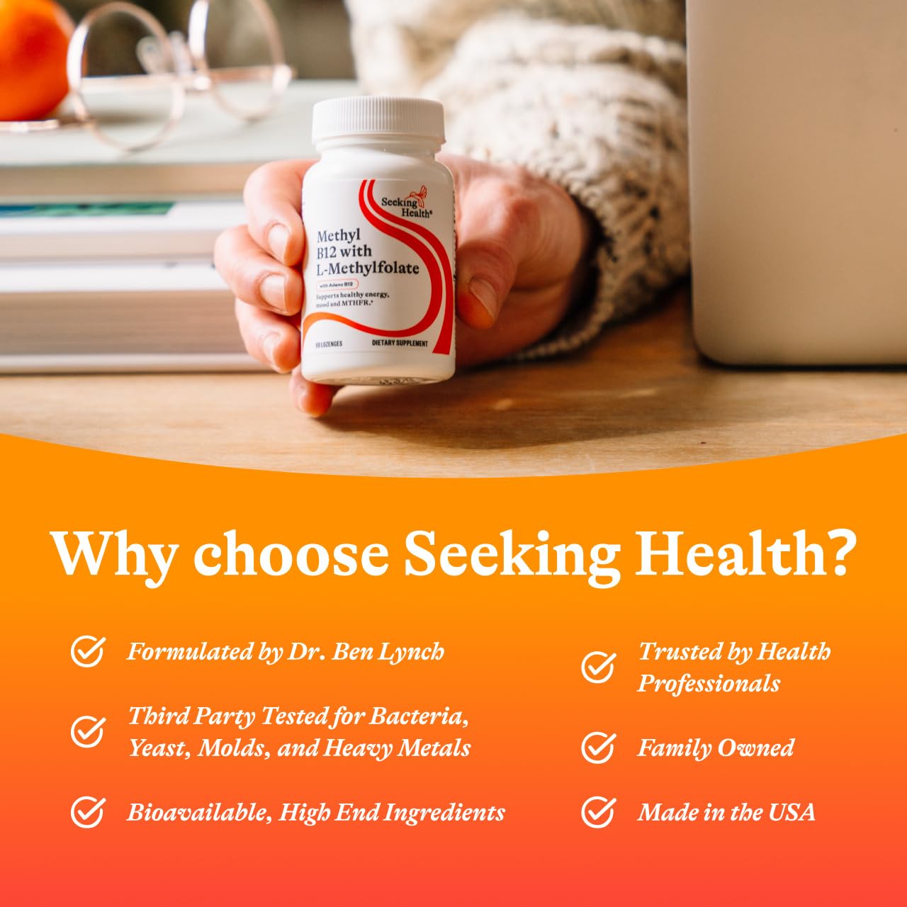 Allergen-free label on methylation support lozenges