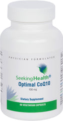 Seeking Health Optimal CoQ10 100 mg CoQ10 supplement bottle, 60 capsules; supports energy and heart health; vegetarian