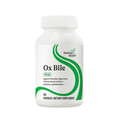 Seeking Health Ox Bile 125 mg bottle label