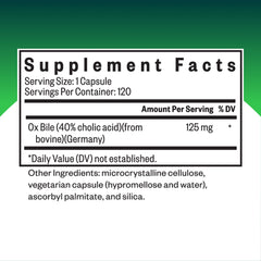 Ox Bile Digestive Enzyme Supplement capsules