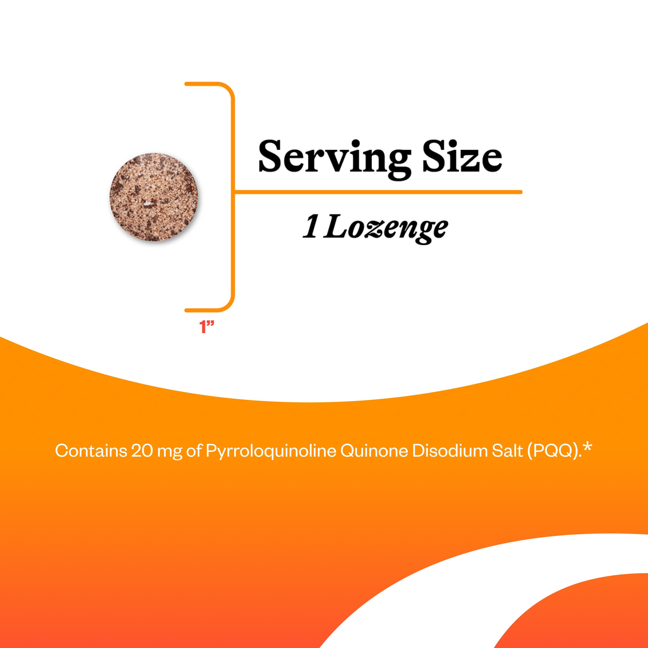 Seeking Health PQQ Lozenge lozenges close-up highlighting dissolving texture.