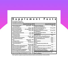 Close-up of non-methylated folate and B12 ingredients