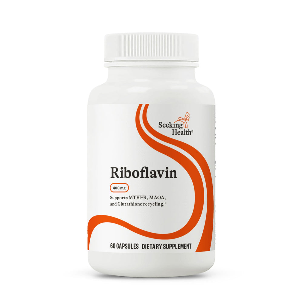 Bottle of Seeking Health Riboflavin 400 mg Vitamin B2 60 capsules