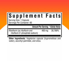 Vegetarian Vitamin B2 capsules (R-5-P) 400 mg