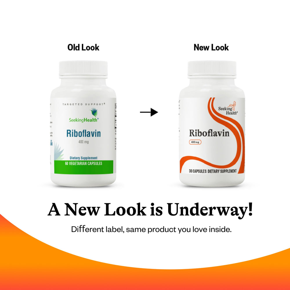 Quality assurance seal on riboflavin supplement bottle