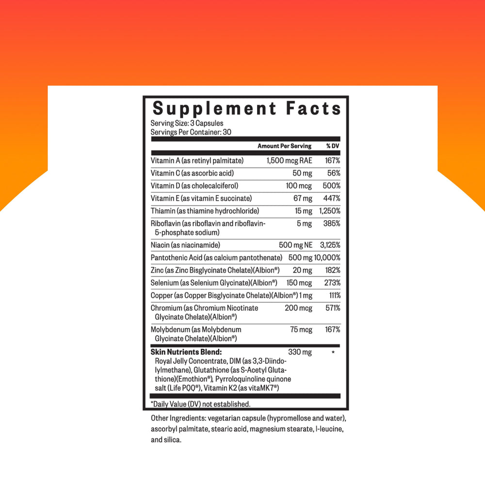 Close-up of Skin Nutrients capsules