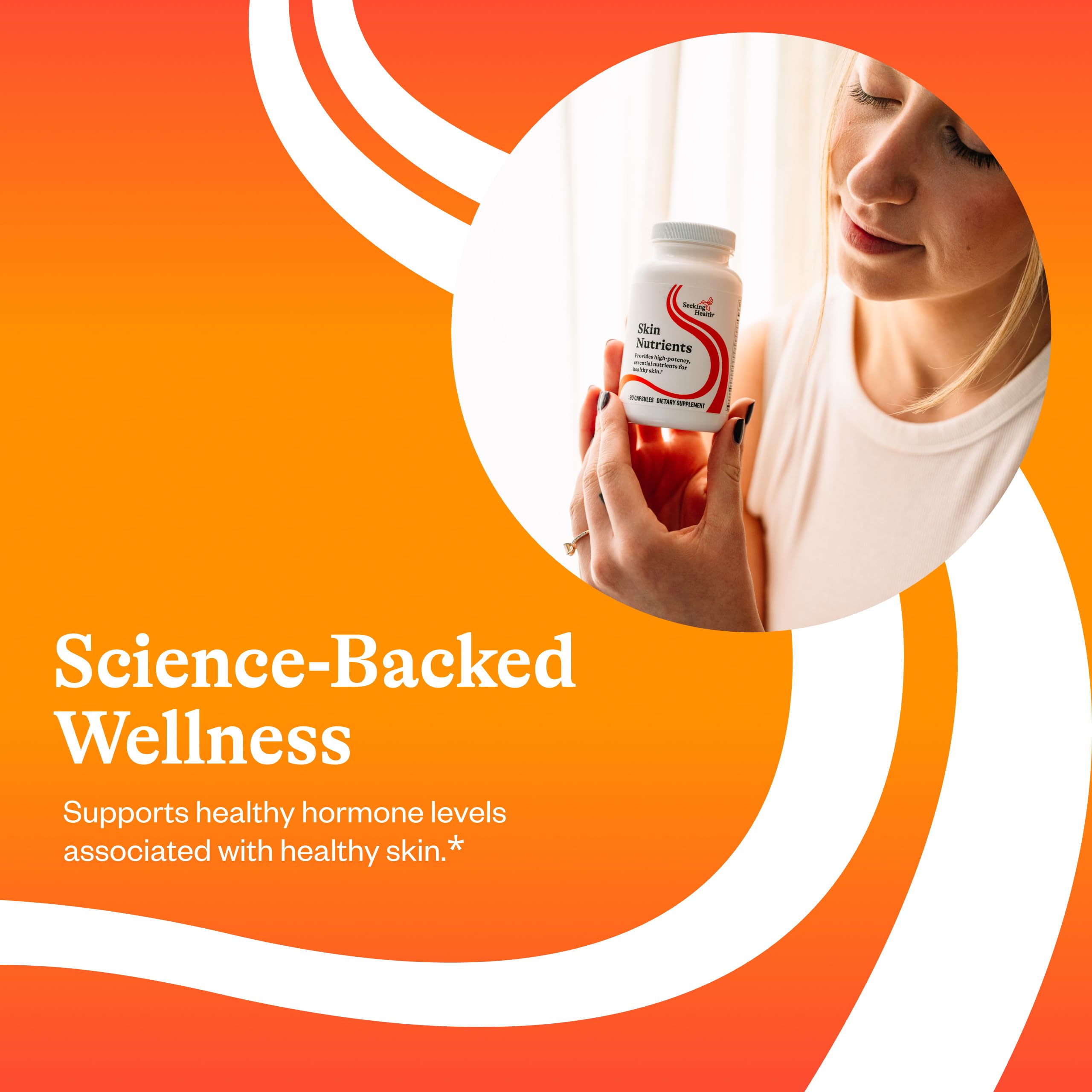 Supplement bottle on white background