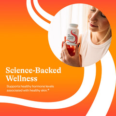 Supplement bottle on white background
