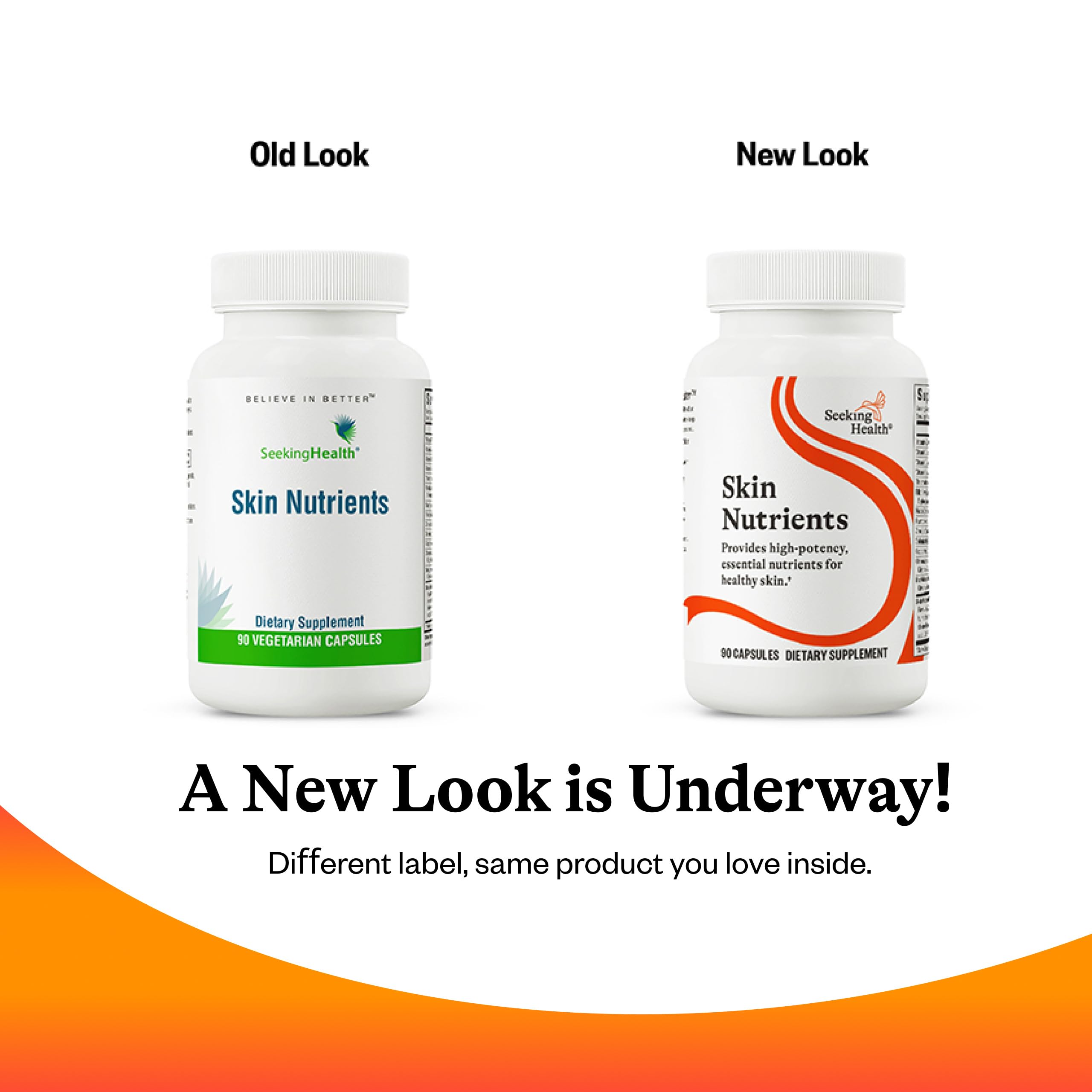 Vitamins and minerals representing skin health support