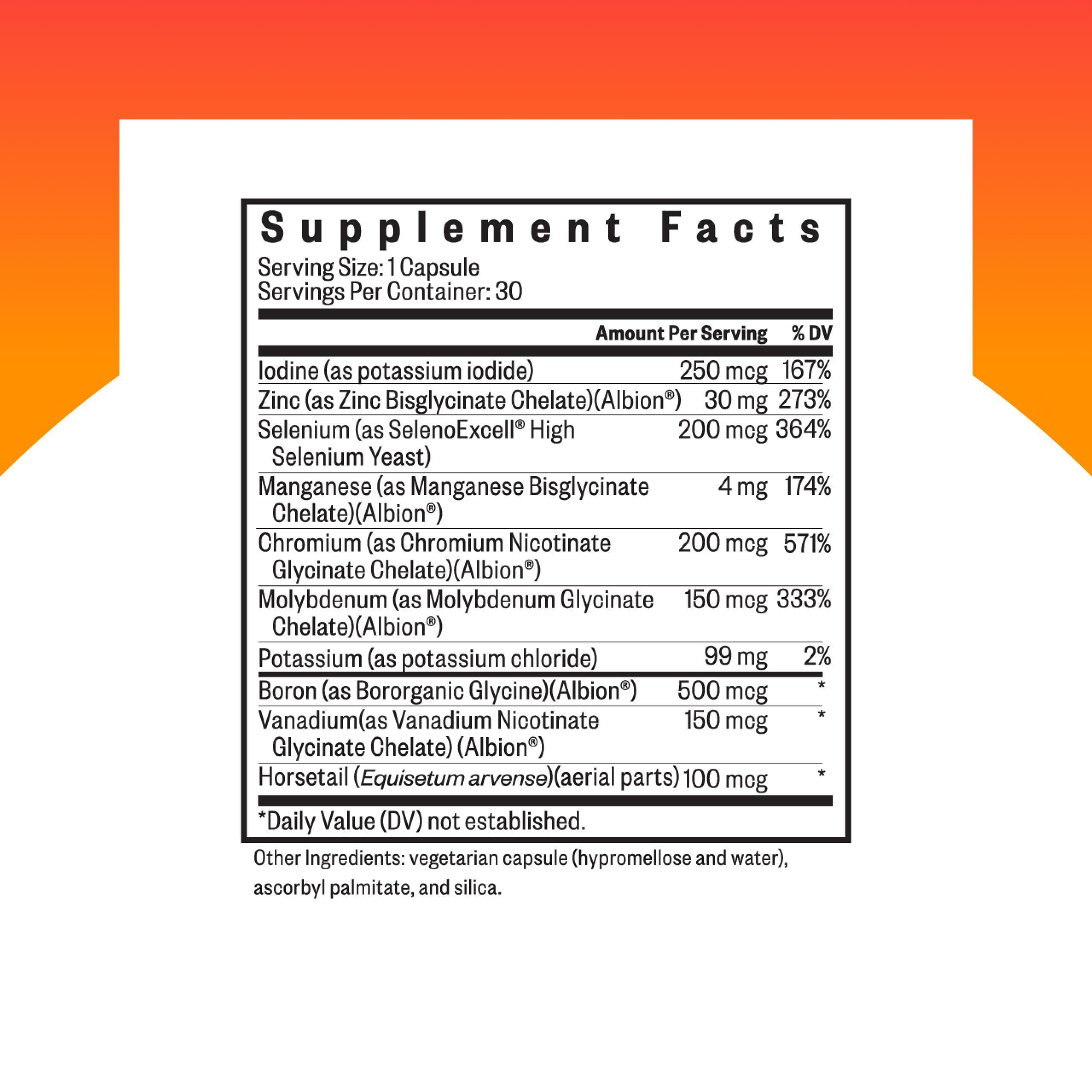 Back view of bottle showing dosage information