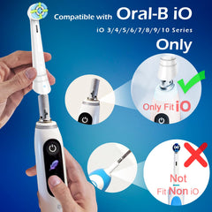 SEEREIN iO black replacement toothbrush head close-up