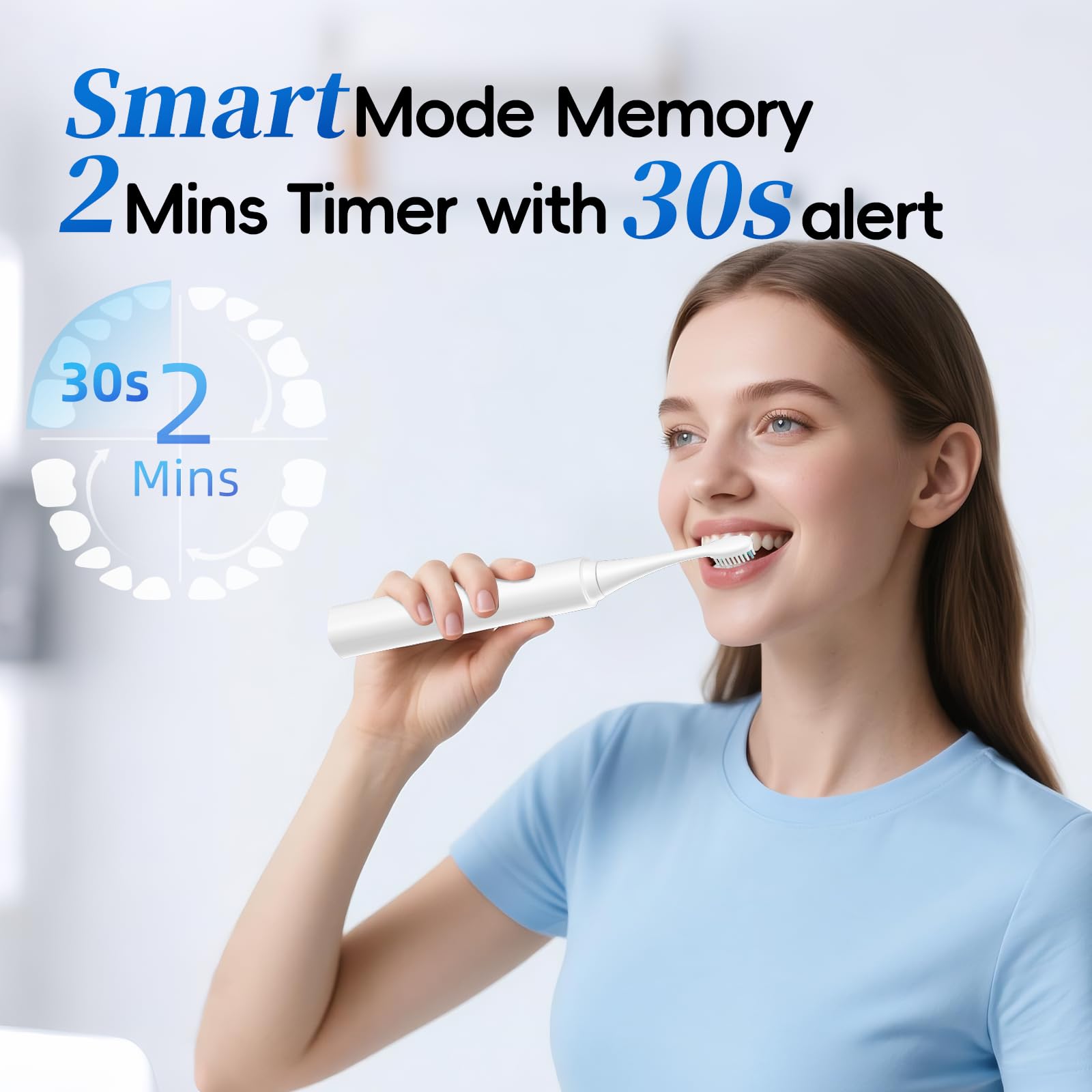 IPX7 waterproof SEIGA toothbrush with travel cover